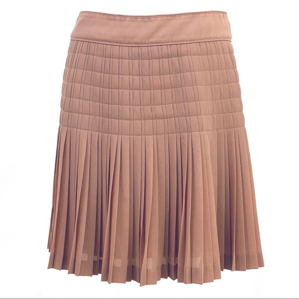 J Crew Trapunto Stitched Pleated Mini Skirt